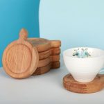 زیر لیوانی دسته دار ساده(راش) - Image 3