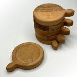 زیر لیوانی دسته دار ساده(راش)